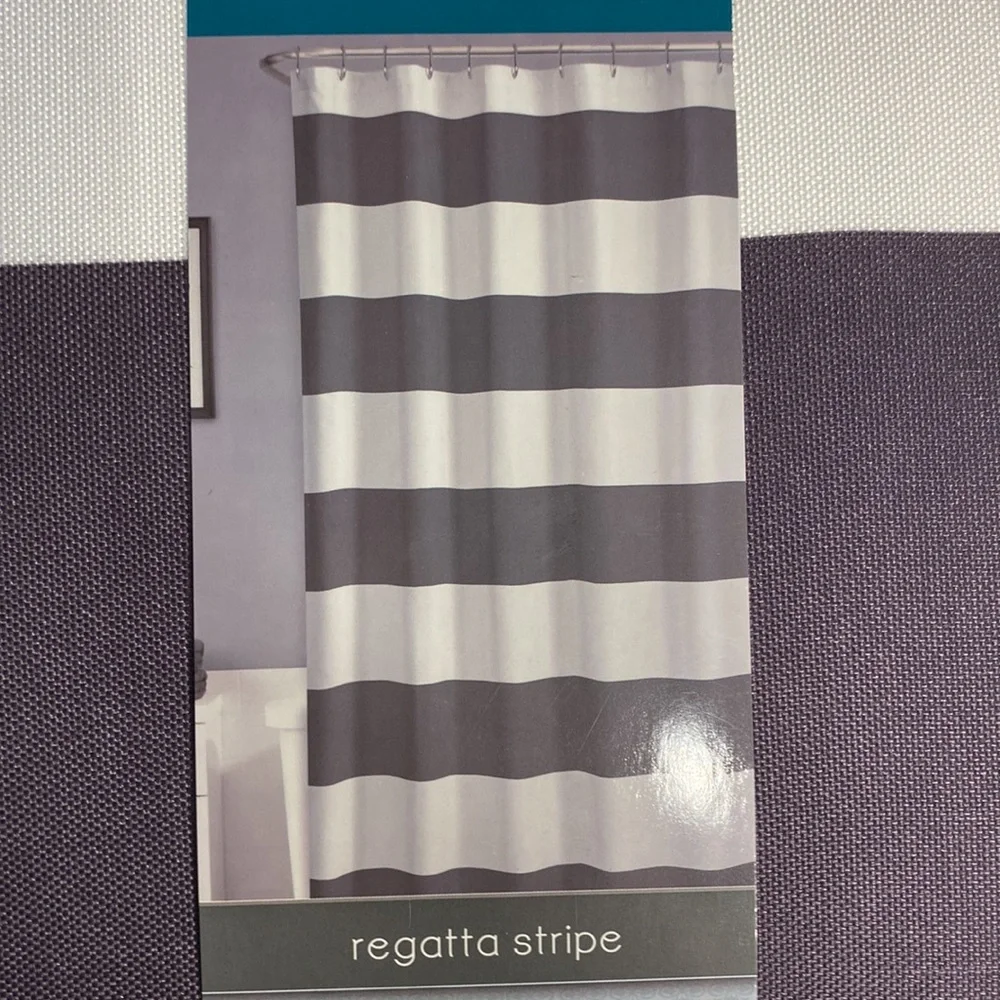 Zenna home fabric shower curtain NWT